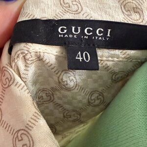 Gucci Cream and Brown Patterned shirt blouse